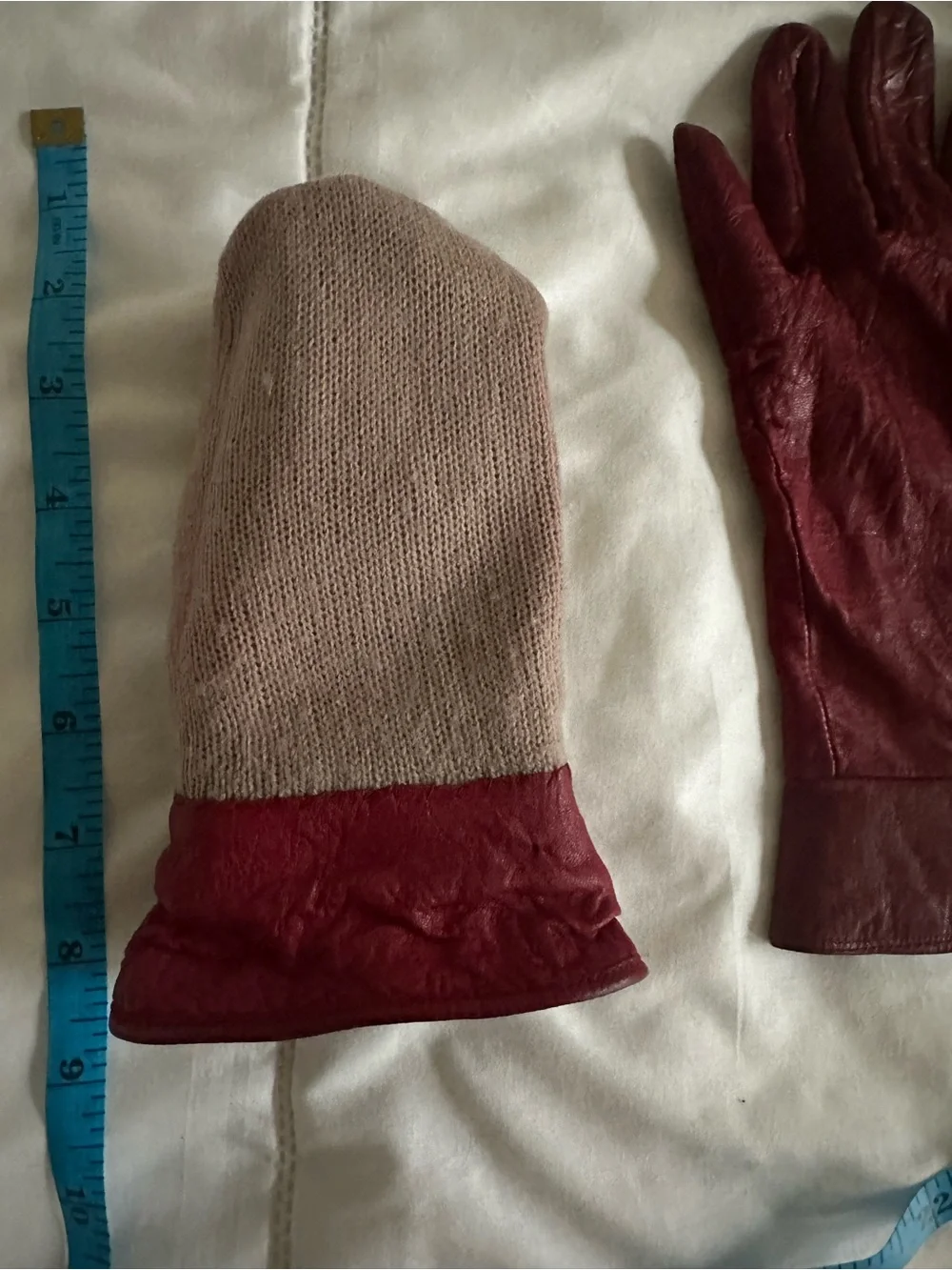 Burgundy Leather Women's Gloves